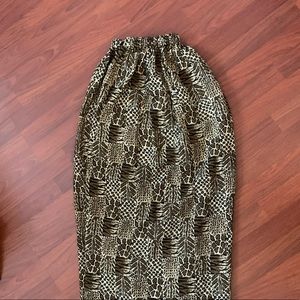 Animal print maxi skirt